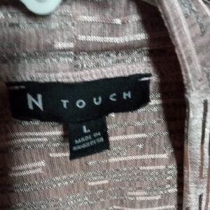 N Touch Pink and Gray Top
